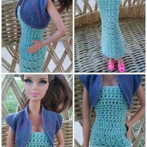 Barbie Strapless Knit Dress Outfit